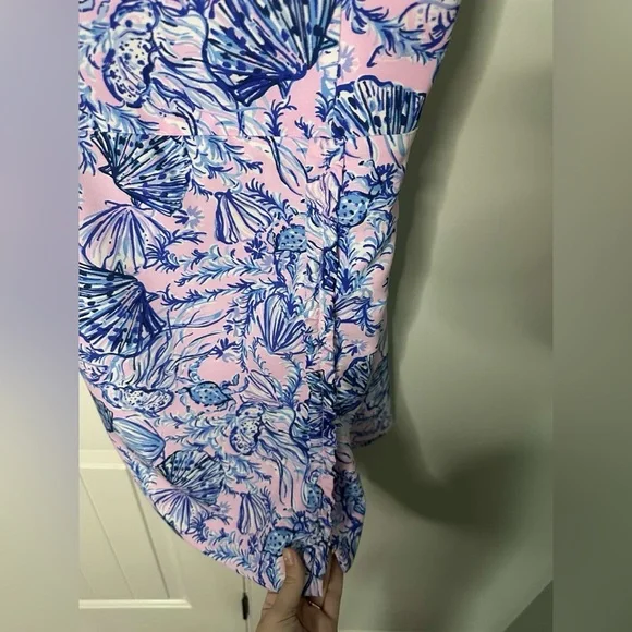 Lilly Pulitzer ZENON RUFFLE ROMPER  Lilac A Little Jelly size 2-like new - Picture 5 of 10